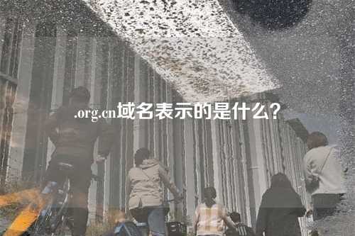 .org.cn域名表示的是什么?