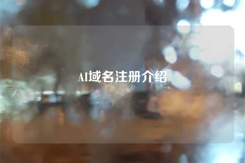 AI域名注册介绍