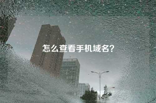 怎么查看手机域名?
