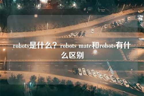 robots是什么?robots mate和robots有什么区别