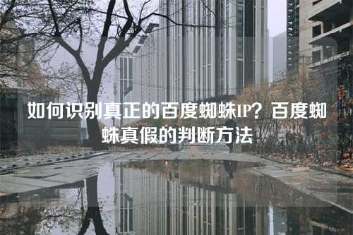 如何识别真正的百度蜘蛛IP?百度蜘蛛真假的判断方法