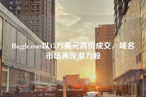 Haggle.com以15万美元高价成交,域名市场再现潜力股