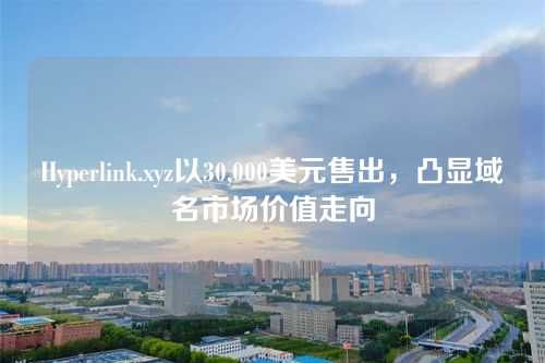 Hyperlink.xyz以30,000美元售出,凸显域名市场价值走向